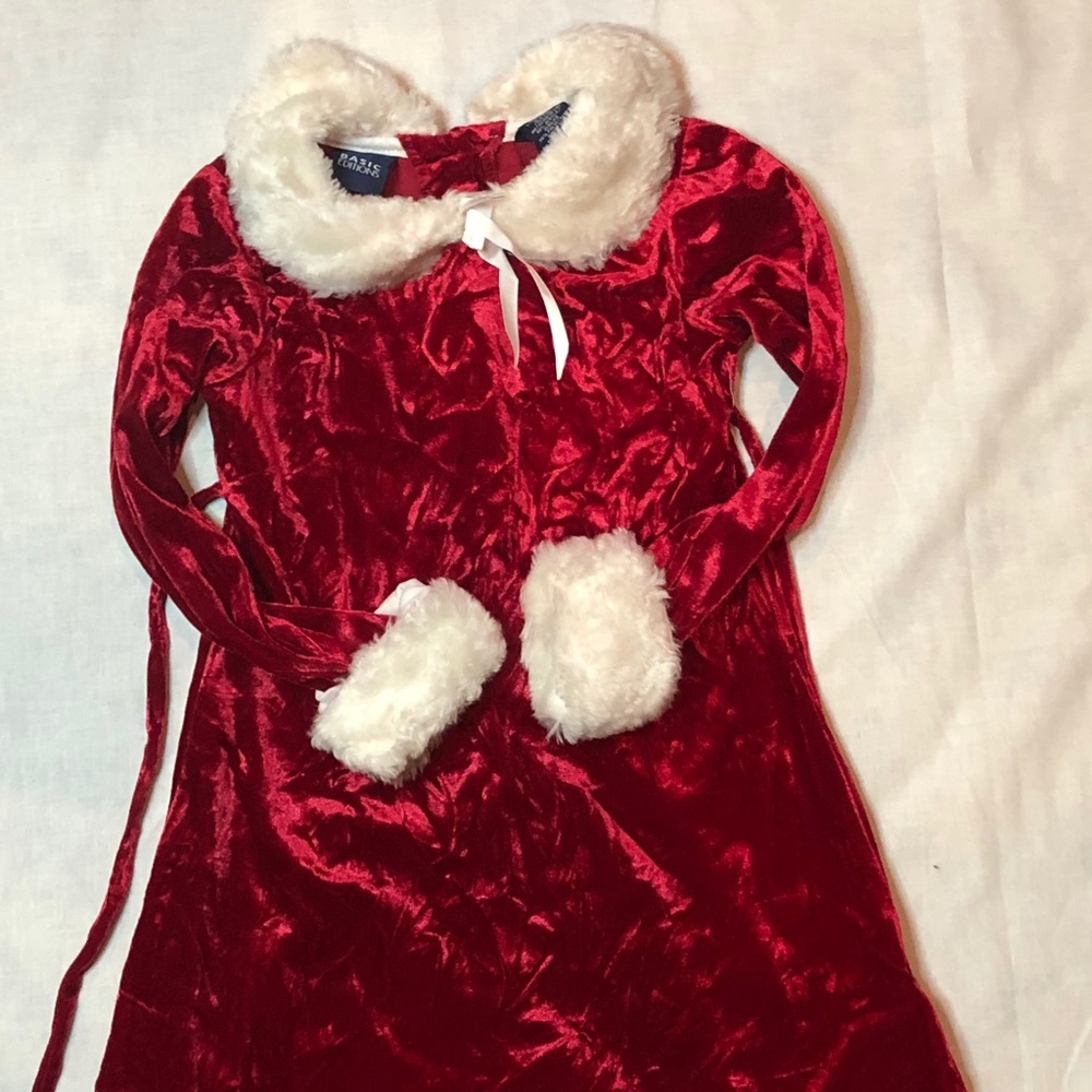 Crinkled Velvet Santa Dress LN Size 4/5